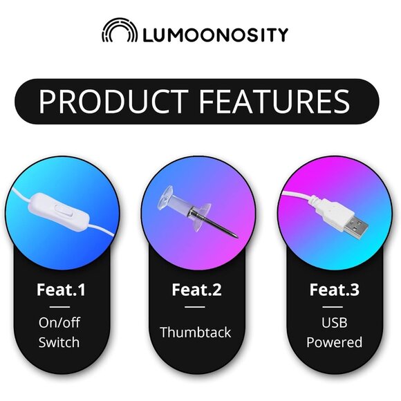 Planet Neon Sign USB Powered Planet Light Led Aesthetic Hanging for Bedroom - Picture 9 of 9